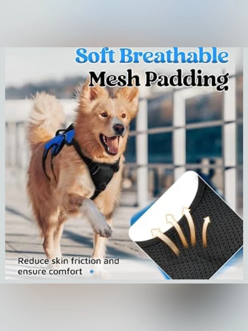 Rabbitgoo Escape Proof Dog Harness, Soft Padded Full Body Pet Harness 2380/dc-1